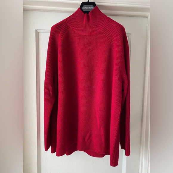 Eileen Fisher Merino Wool Mock Neck Sweater - Picture 1 of 7